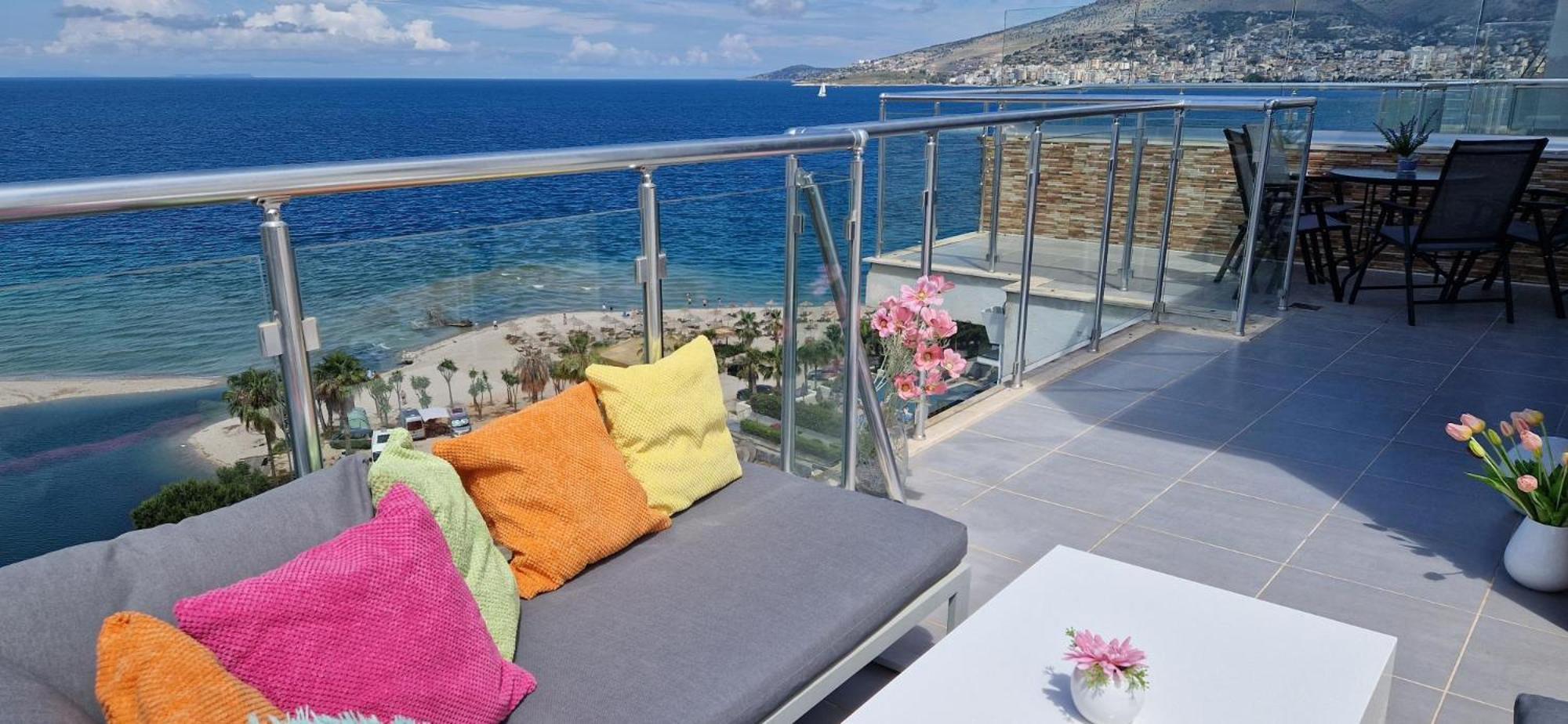 Apartmán Sadet'S Penthouse Saranda Exteriér fotografie